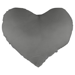 Drizzle Grey Large 19  Premium Flano Heart Shape Cushions by FabChoice