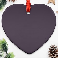 Graphite Grey Heart Ornament (two Sides) by FabChoice