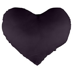 Graphite Grey Large 19  Premium Heart Shape Cushions by FabChoice