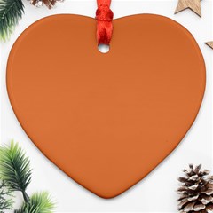 Amber Glow Orange Heart Ornament (two Sides) by FabChoice