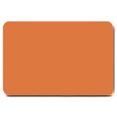 Amber Glow Orange Large Doormat  by FabChoice