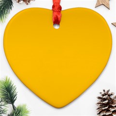 Amber Orange Heart Ornament (two Sides) by FabChoice