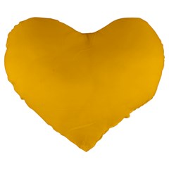 Amber Orange Large 19  Premium Heart Shape Cushions by FabChoice