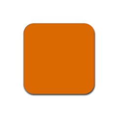 Apricot Orange Rubber Coaster (square)  by FabChoice