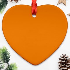 Apricot Orange Heart Ornament (two Sides) by FabChoice