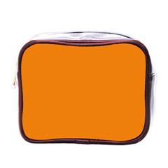 Apricot Orange Mini Toiletries Bag (one Side) by FabChoice