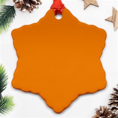 Apricot Orange Snowflake Ornament (two Sides) by FabChoice