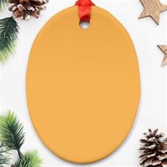 Bees Wax Orange Oval Ornament (two Sides) by FabChoice