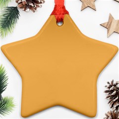 Bees Wax Orange Star Ornament (two Sides) by FabChoice