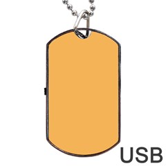 Bees Wax Orange Dog Tag Usb Flash (one Side) by FabChoice