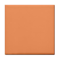 Cantaloupe Orange Tile Coaster by FabChoice