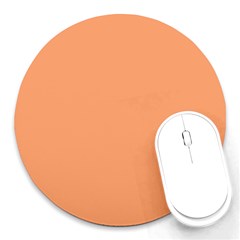 Cantaloupe Orange Round Mousepads by FabChoice