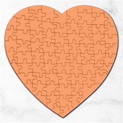 Cantaloupe Orange Jigsaw Puzzle (heart) by FabChoice