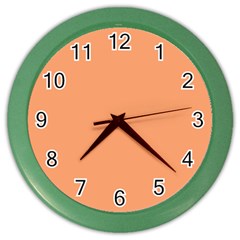 Cantaloupe Orange Color Wall Clock by FabChoice