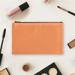 Cantaloupe Orange Cosmetic Bag (medium) by FabChoice