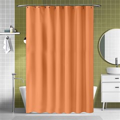 Cantaloupe Orange Shower Curtain 48  X 72  (small)  by FabChoice