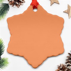 Cantaloupe Orange Snowflake Ornament (two Sides) by FabChoice