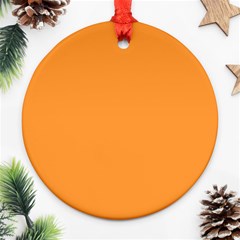 Deep Saffron Orange Ornament (round) by FabChoice