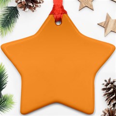 Deep Saffron Orange Ornament (star) by FabChoice