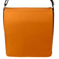 Deep Saffron Orange Flap Closure Messenger Bag (s)