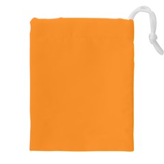 Deep Saffron Orange Drawstring Pouch (5xl) by FabChoice