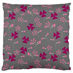 Oxalis, Clover Large Flano Cushion Case (two Sides) by UniqueThings