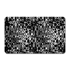 Black And White Modern Abstract Design Magnet (Rectangular)