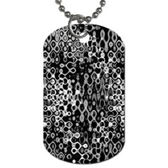 Black And White Modern Abstract Design Dog Tag (One Side)