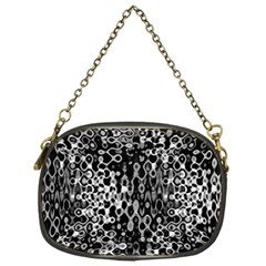 Black And White Modern Abstract Design Chain Purse (One Side)