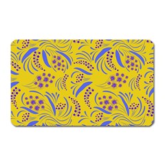 Folk Flowers Art Pattern Floral Abstract Surface Design  Seamless Pattern Magnet (rectangular) by Eskimos