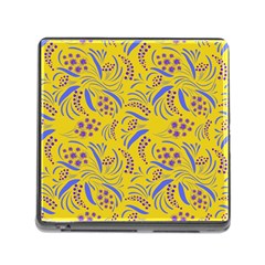 Folk Flowers Art Pattern Floral Abstract Surface Design  Seamless Pattern Memory Card Reader (square 5 Slot) by Eskimos