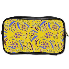 Folk Flowers Art Pattern Floral Abstract Surface Design  Seamless Pattern Toiletries Bag (one Side) by Eskimos