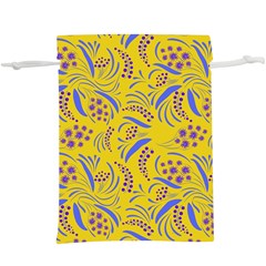 Folk Flowers Art Pattern Floral Abstract Surface Design  Seamless Pattern  Lightweight Drawstring Pouch (xl) by Eskimos