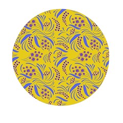 Folk Flowers Art Pattern Floral Abstract Surface Design  Seamless Pattern Mini Round Pill Box (pack Of 3) by Eskimos