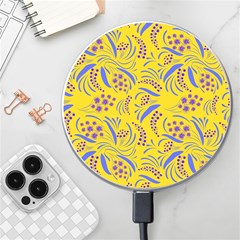 Folk Flowers Art Pattern Floral Abstract Surface Design  Seamless Pattern Wireless Charger by Eskimos