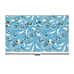 Folk flowers art pattern Floral abstract surface design  Seamless pattern Business Card Holder