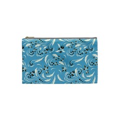 Folk flowers art pattern Floral abstract surface design  Seamless pattern Cosmetic Bag (Small)