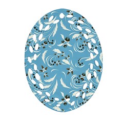 Folk flowers art pattern Floral abstract surface design  Seamless pattern Ornament (Oval Filigree)