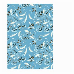 Folk flowers art pattern Floral abstract surface design  Seamless pattern Large Garden Flag (Two Sides)