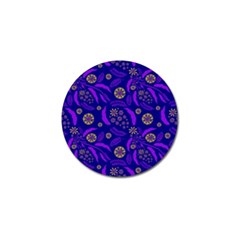 Folk Flowers Art Pattern Floral Abstract Surface Design  Seamless Pattern Golf Ball Marker by Eskimos