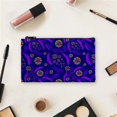 Folk Flowers Art Pattern Floral Abstract Surface Design  Seamless Pattern Cosmetic Bag (small) by Eskimos