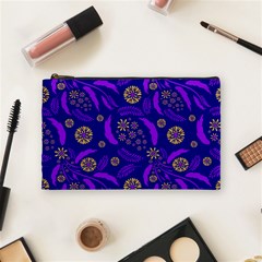 Folk Flowers Art Pattern Floral Abstract Surface Design  Seamless Pattern Cosmetic Bag (medium) by Eskimos