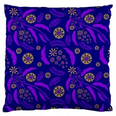 Folk Flowers Art Pattern Floral Abstract Surface Design  Seamless Pattern Large Cushion Case (one Side) by Eskimos