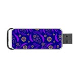 Folk flowers art pattern Floral abstract surface design  Seamless pattern Portable USB Flash (Two Sides) Front