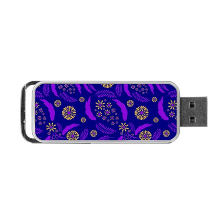 Folk flowers art pattern Floral abstract surface design  Seamless pattern Portable USB Flash (Two Sides)