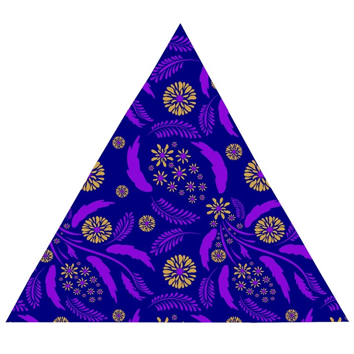 Folk flowers art pattern Floral abstract surface design  Seamless pattern Wooden Puzzle Triangle