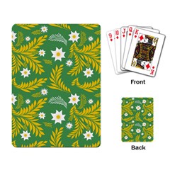 Folk Flowers Art Pattern Floral Abstract Surface Design  Seamless Pattern Playing Cards Single Design (rectangle) by Eskimos