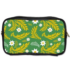 Folk Flowers Art Pattern Floral Abstract Surface Design  Seamless Pattern Toiletries Bag (one Side) by Eskimos