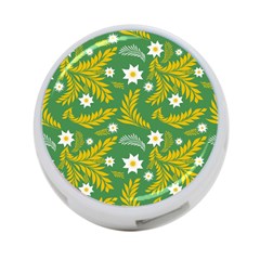 Folk Flowers Art Pattern Floral Abstract Surface Design  Seamless Pattern 4-port Usb Hub (one Side) by Eskimos