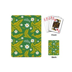 Folk Flowers Art Pattern Floral Abstract Surface Design  Seamless Pattern Playing Cards Single Design (mini) by Eskimos